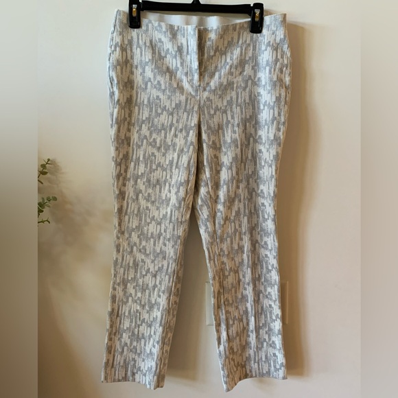 Alfani Jacquard Comfort Waist Ankle Pants Size 10 - Picture 1 of 7